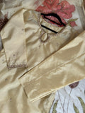 Beige Handpaint dupatta outfit