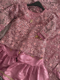 Kids Mauve Gharara Set - 2 piece