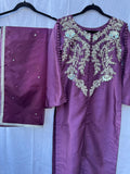 Lilac Noor (Plum)~ Luxury Raw Silk