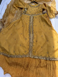 Naqshi Dabka ~ Mustard Sharara set