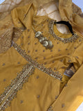 Naqshi Dabka ~ Mustard Sharara set
