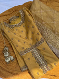 Naqshi Dabka ~ Mustard Sharara set