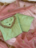 Nura – Raw Silk Embellished Ensemble