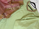 Nura – Raw Silk Embellished Ensemble