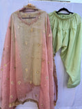 Nura – Raw Silk Embellished Ensemble