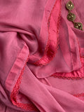 Pink lace duppata