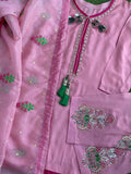 **PRE ORDER**Tea Pink Silk - Hussain Rehar inspired