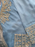 **Made To Measure** Powder Blue Raw Silk