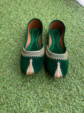 Emerald Velvet khussa