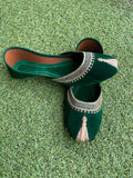 Emerald Velvet khussa