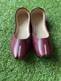 Basic leather khussa - maroon